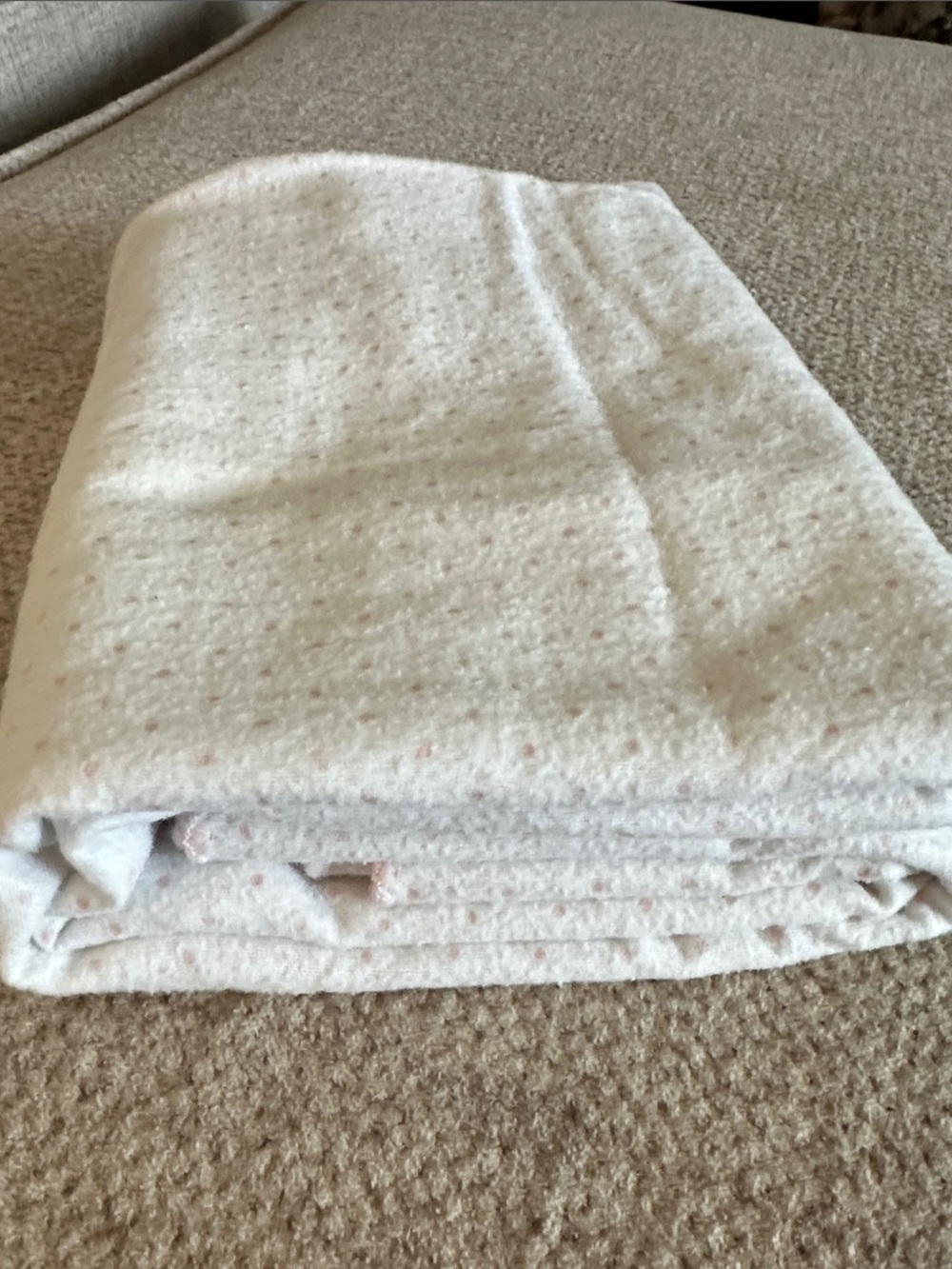 Soft White Microdot Swaddle